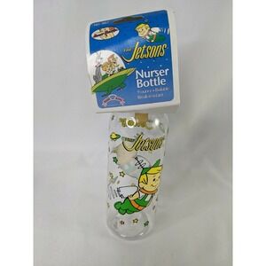 The Jetsons Nurser Baby Bottle 9oz Plastic Hannah Barbera 1994 Blue Lid